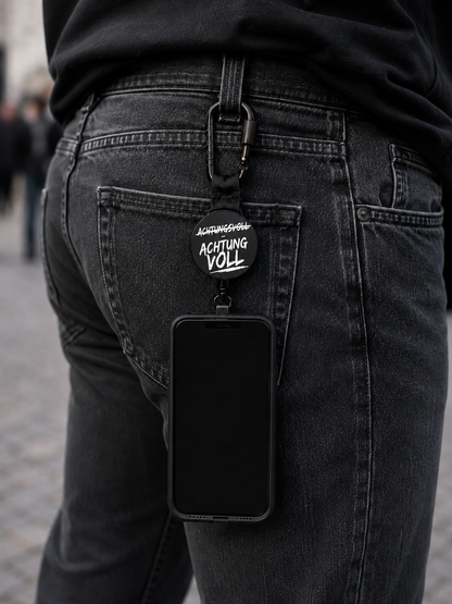 GrabStop - Deine Handysicherung "ACHTUNGSVOLL - ACHTUNG VOLL"  Design VORBESTELLUNG